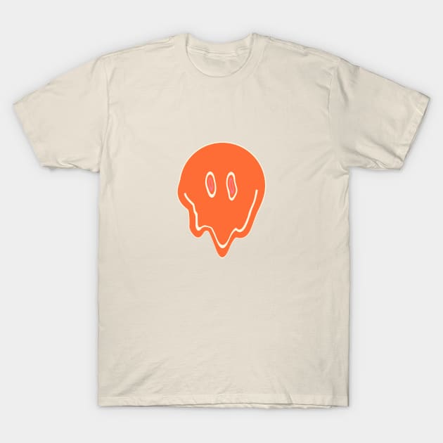 Smile Melt - Pink, Orange and Cream T-Shirt by LAEC